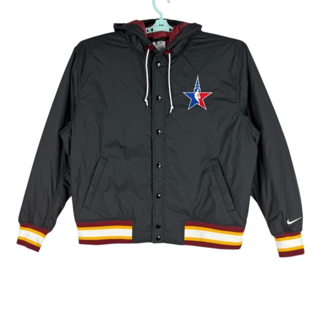 Nike NBA All-Star 2022 Men's Black Hooded Jacket XL Loose Fit Red Lined NWT $160